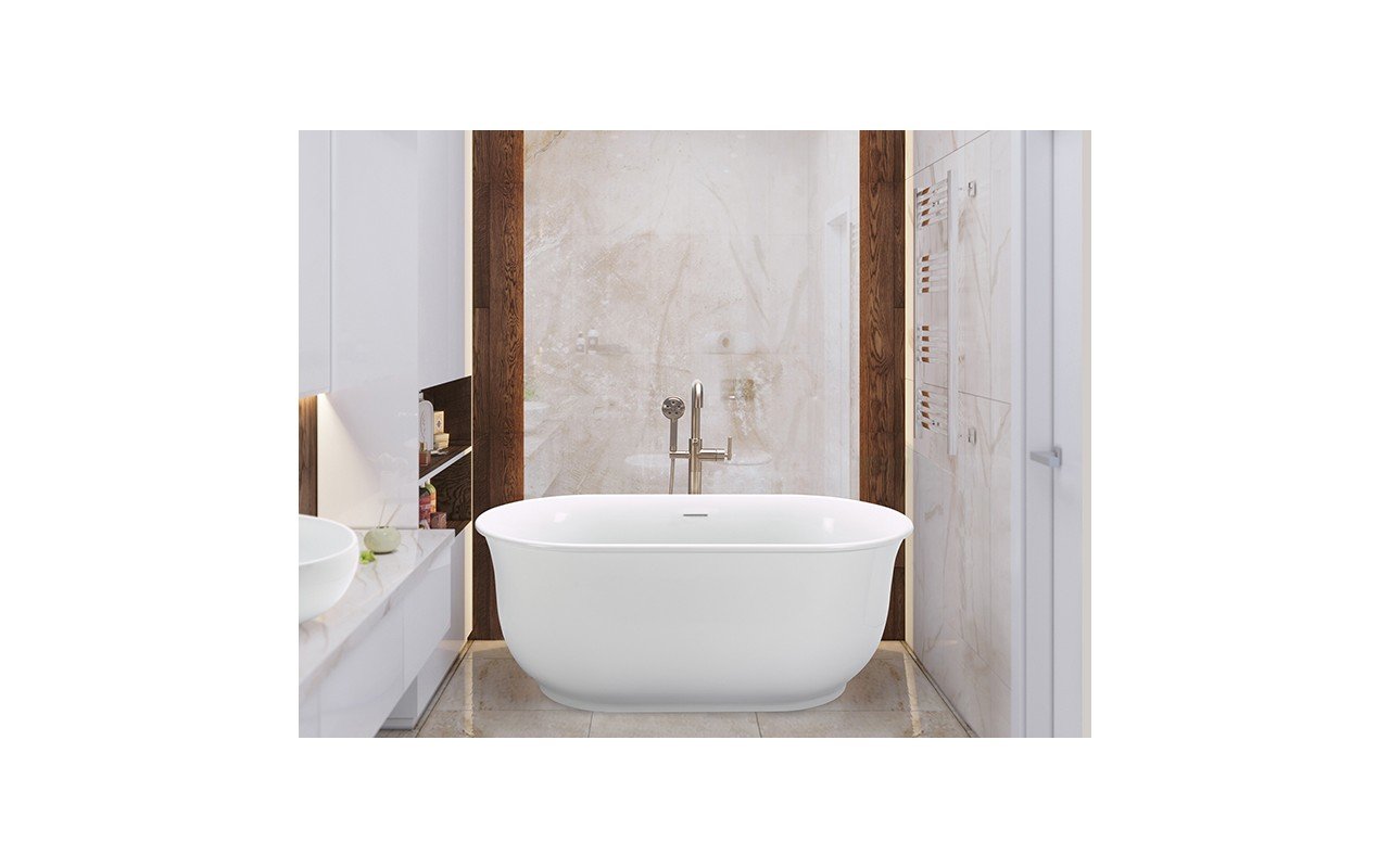 MTI Baths Acquabella Hamilton 2 Freestanding Mineral Composite Soaking Bathtub picture № 0
