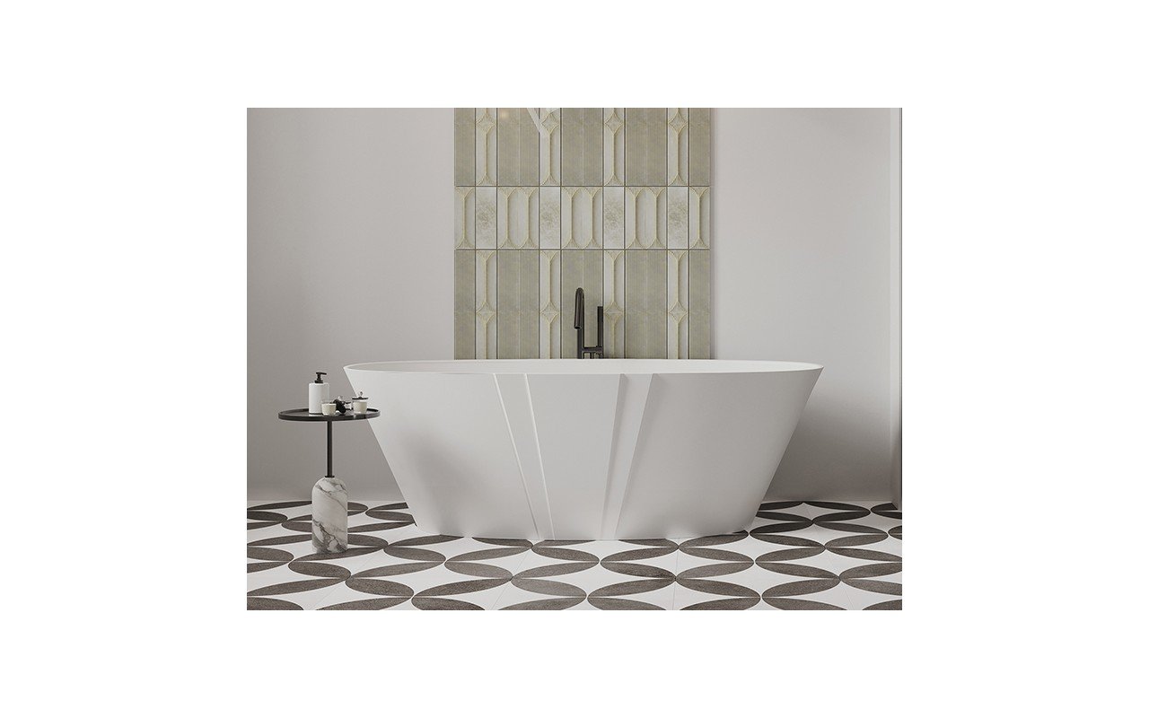 MTI Baths Acquabella Magda Freestanding Mineral Composite Soaking Bathtub picture № 0
