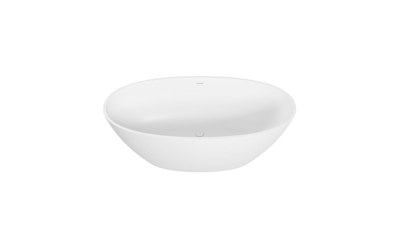 MTI Baths Acquabella Ruby 1 Freestanding Mineral Composite Soaking Bathtub - High Gloss picture № 0