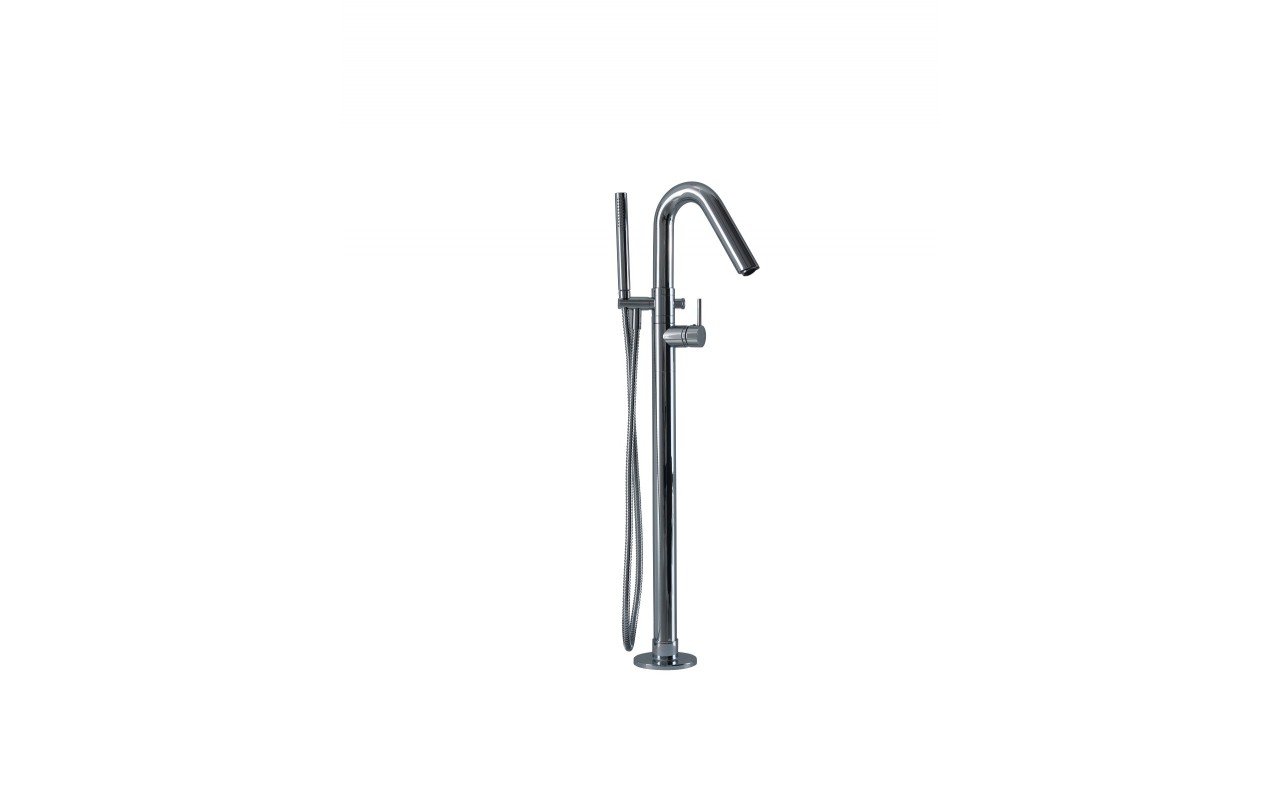 Aquatica Colonna Ws Floor Mounted Tub Filler Brushed Nickel