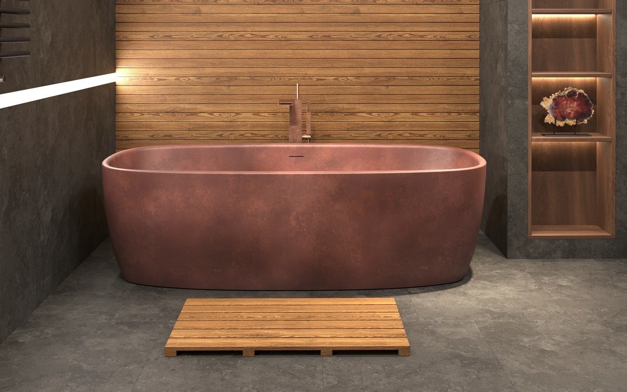 Aquatica Coletta™ Bronze Freestanding Solid Surface Bathtub picture № 0