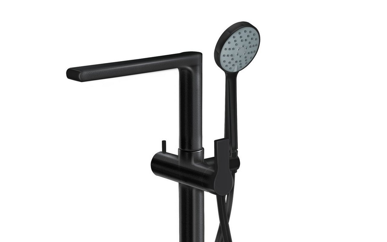 Aquatica Delta Floor Mounted Bath Filler Black 02 (web)