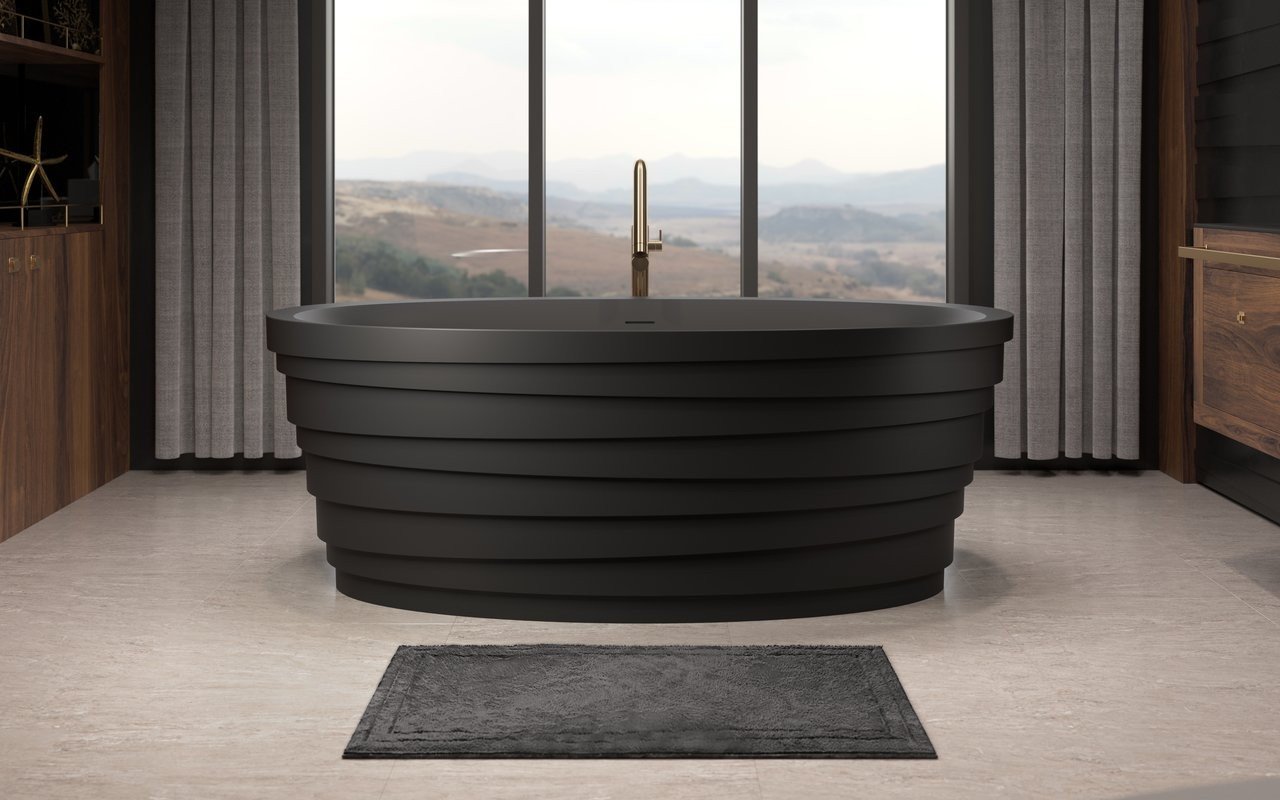 Aquatica Dune Graphite Black Solid Surface Bathtub picture № 0