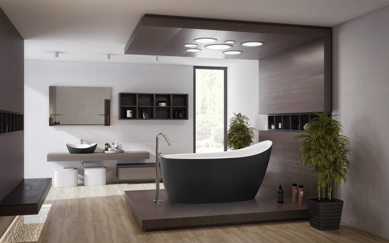 Aquatica Emmanuelle 2 Black Wht Freestanding Solid Surface Bathtub 01 (web)