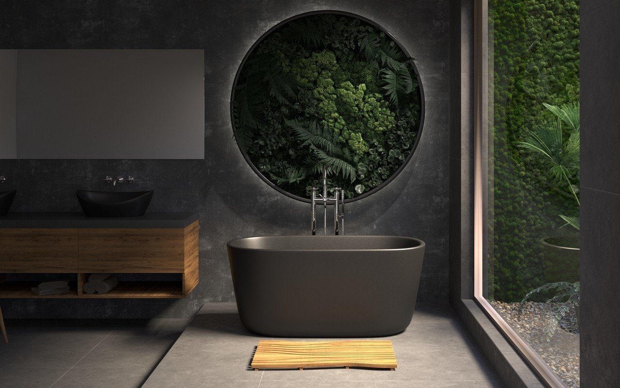 Aquatica Lullaby-Nano™ Graphite Black Freestanding Solid Surface Bathtub picture № 0