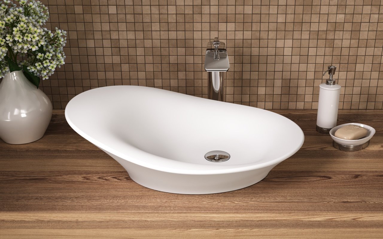 Aquatica Nanomorph-Wht Stone Bathroom Vessel Sink picture № 0