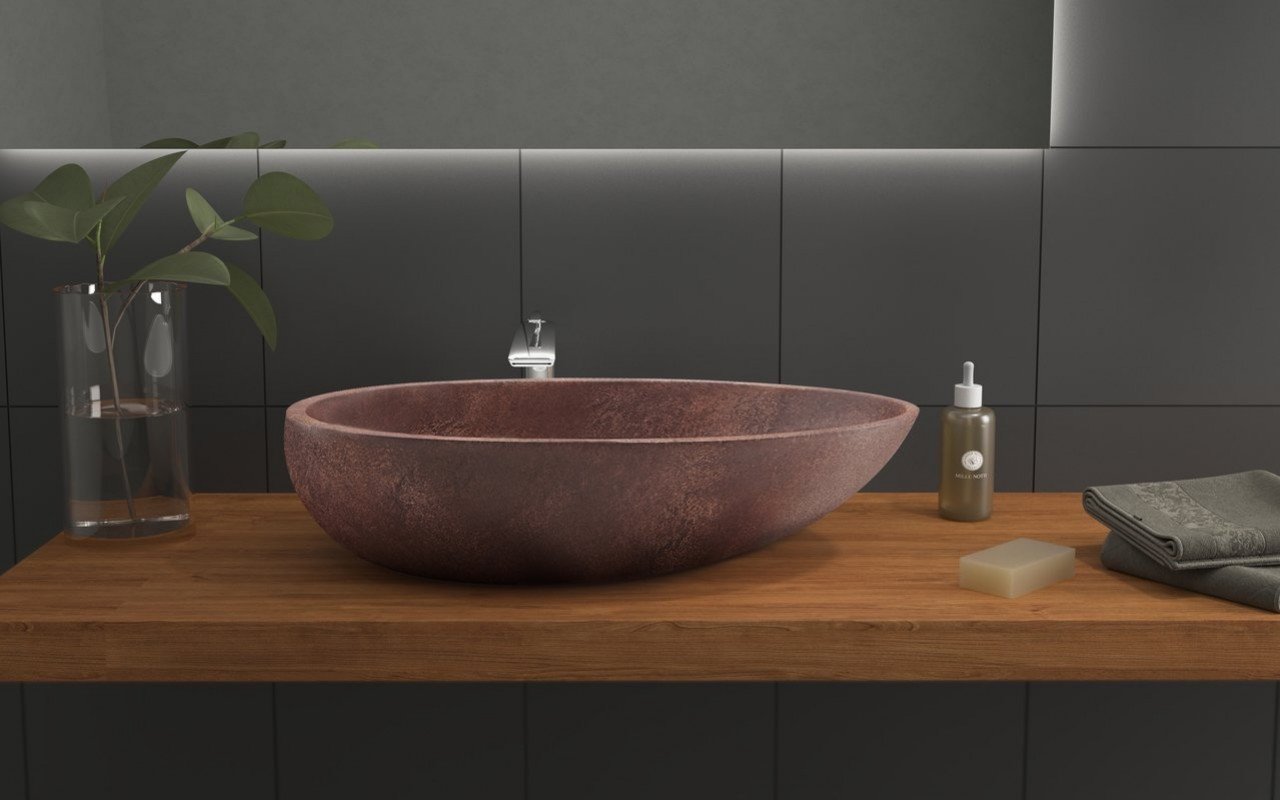 Aquatica Spoon-2-Brnz Stone Bathroom Vessel Sink picture № 0