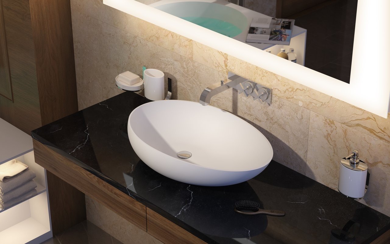 Aquatica Spoon-2-Wht Stone Bathroom Vessel Sink picture № 0