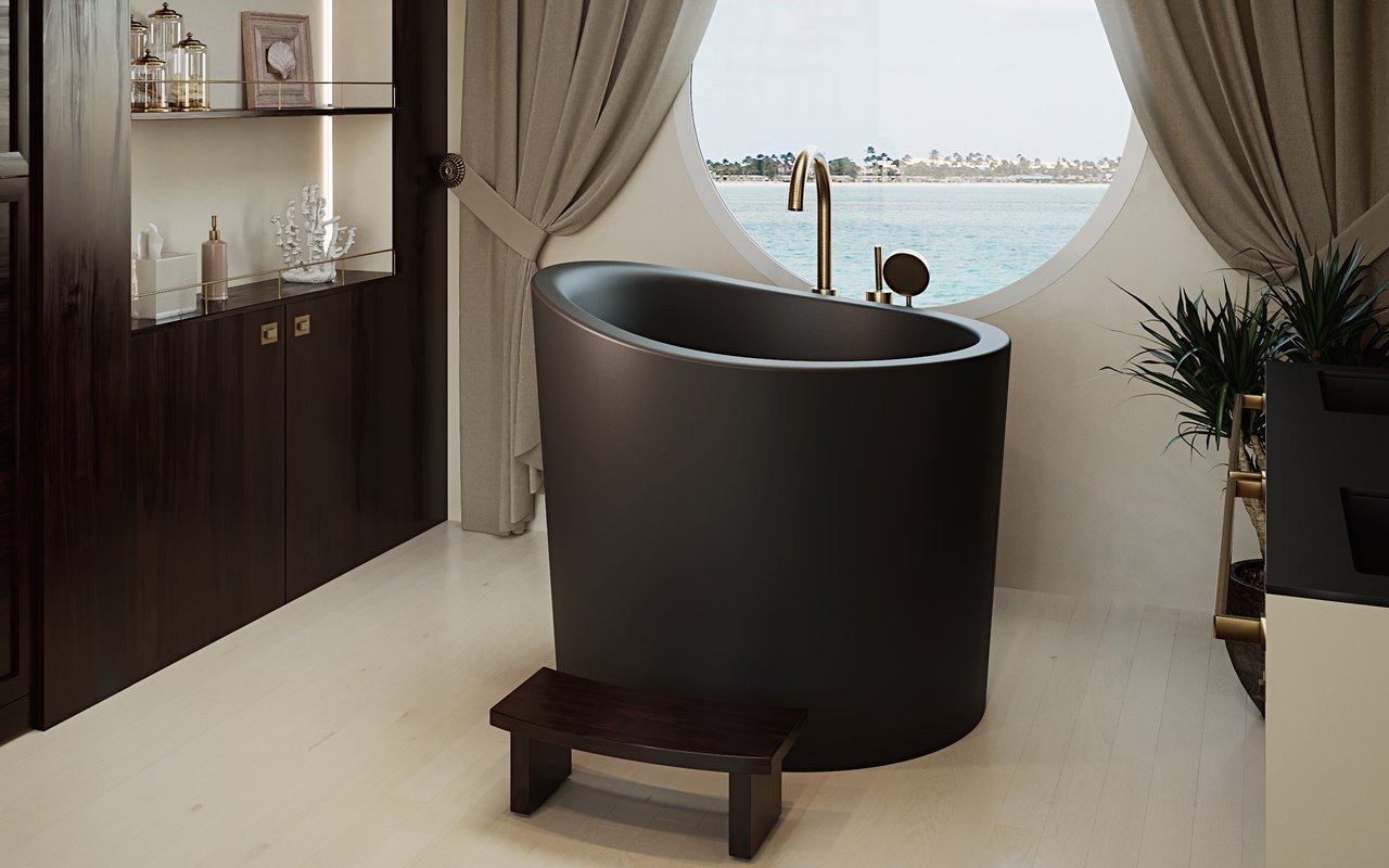 Aquatica True Ofuro Mini Black Freestanding Stone Bathtub 01 (web)