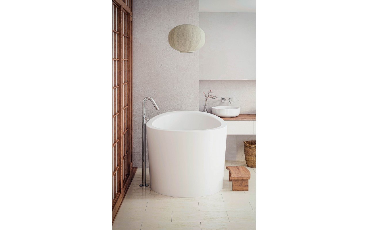 ᐈ 【Aquatica True Ofuro Mini Freestanding Stone Japanese Soaking Bathtub ...