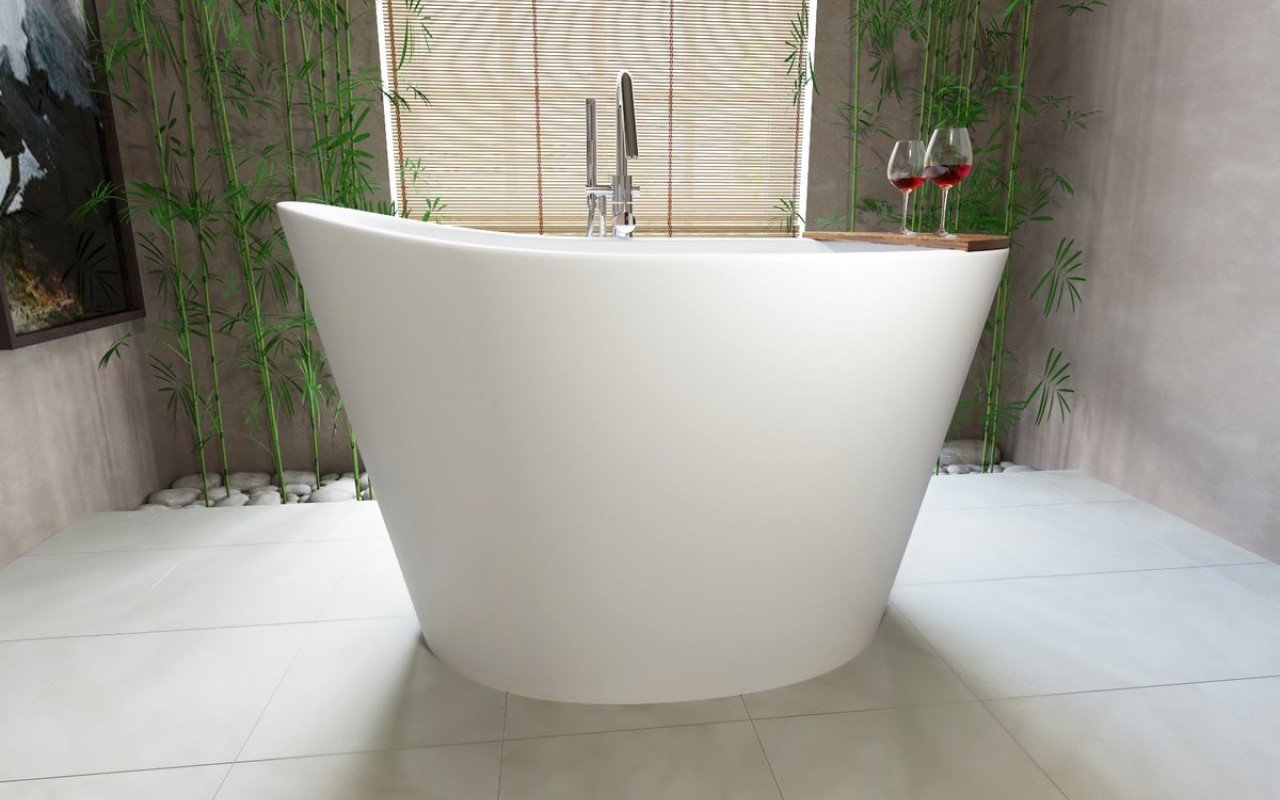 Aquatica True Ofuro Freestanding Stone Japanese Soaking Bathtub picture № 0