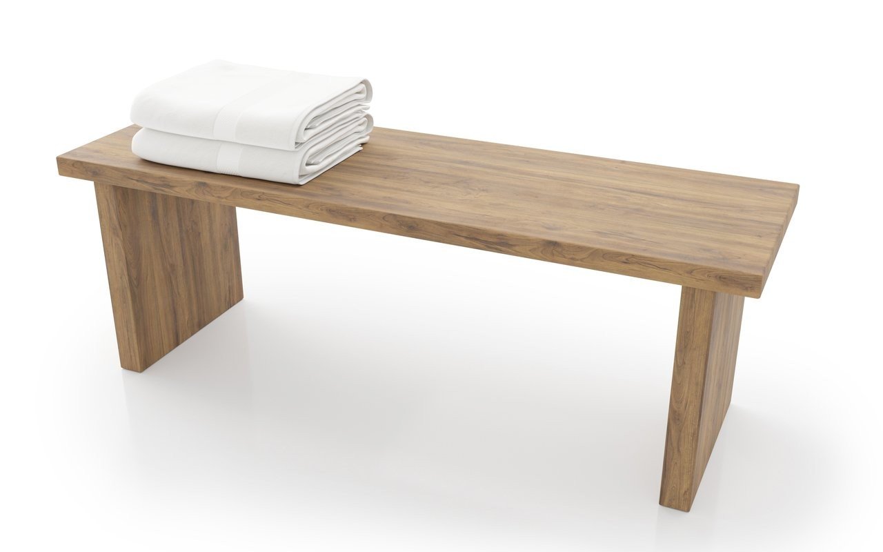 Aquatica Universal 39.25" Waterproof Teak Wood Bathroom Bench picture № 0