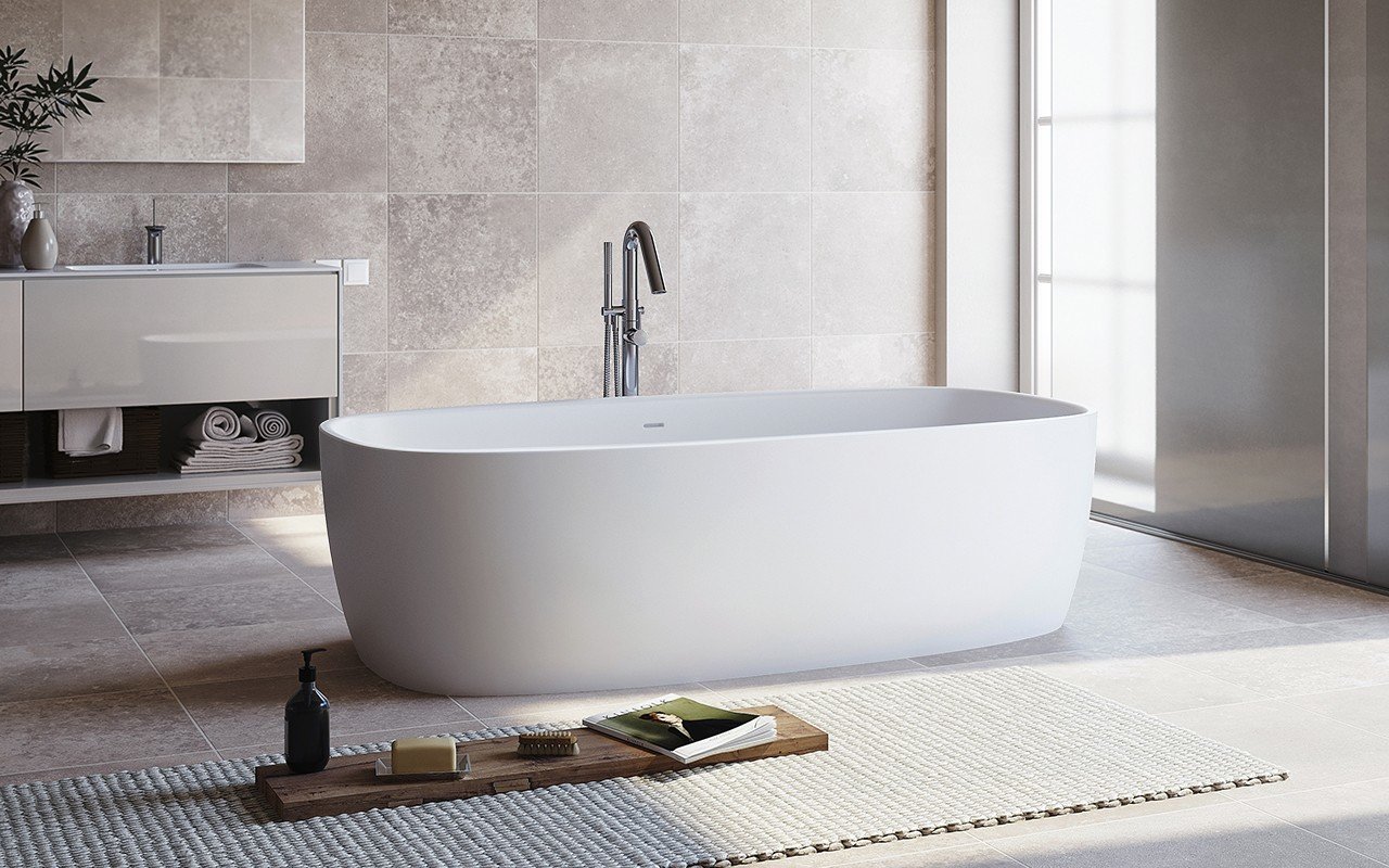 Aquatica Coletta™ White Freestanding Solid Surface Bathtub picture № 0