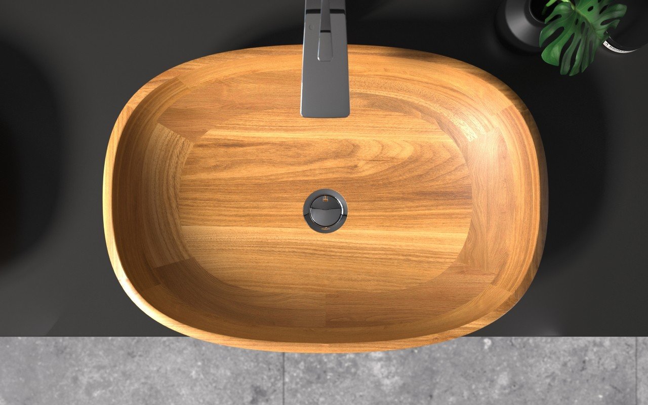 Aquatica Coletta-A Oak Wood Vessel Sink picture № 0
