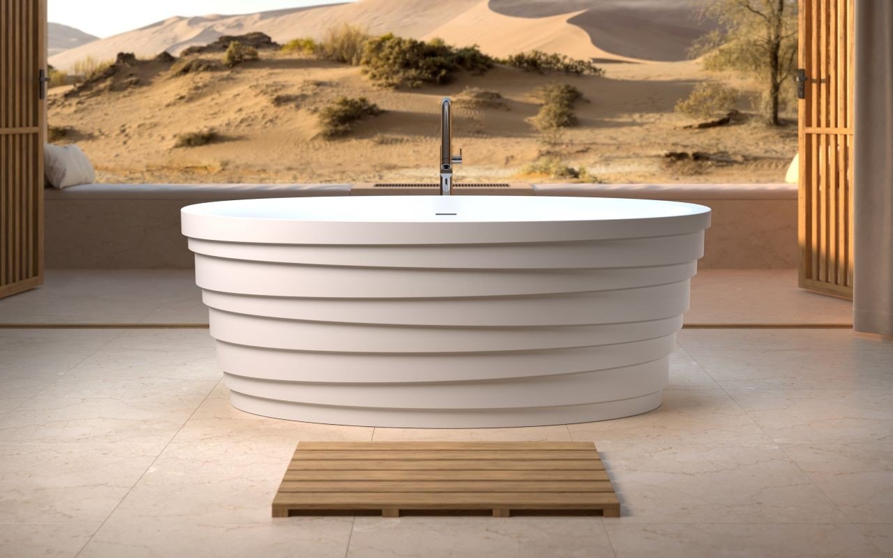 Aquatica Dune White Freestanding Solid Surface Bathtub picture № 0