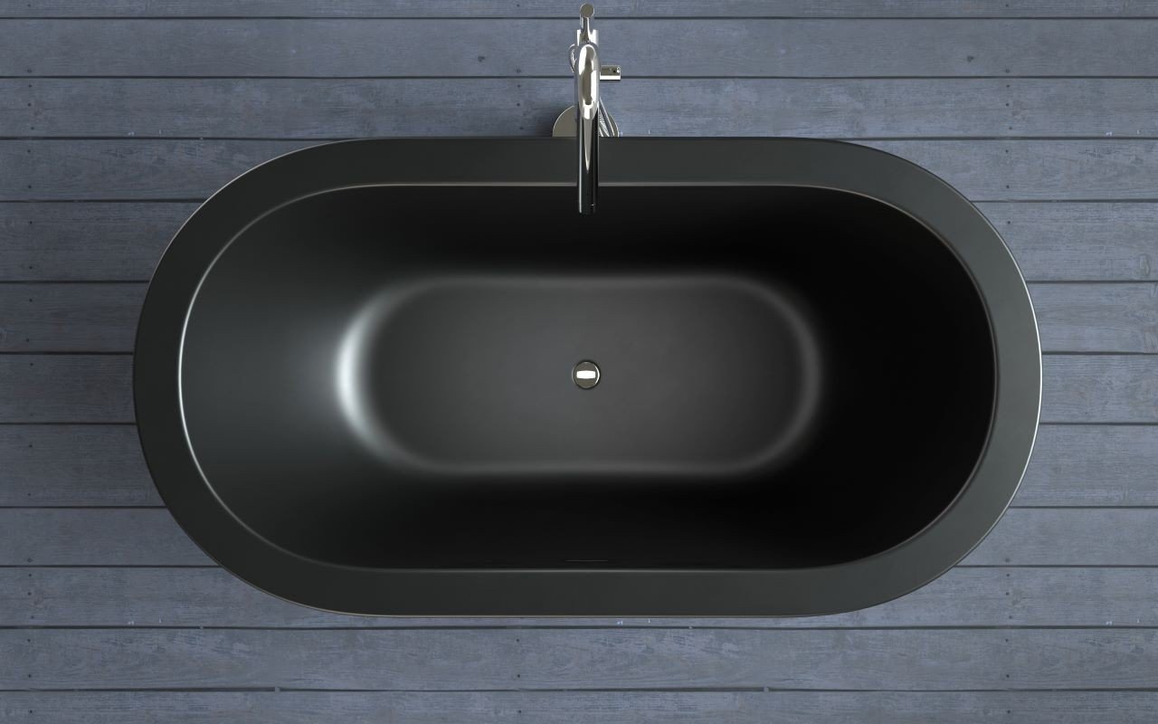 Aquatica Karolina 2 Graphite Black Solid Surface Bathtub picture № 0