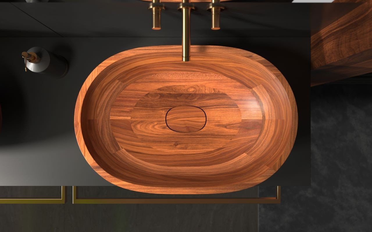 Aquatica Karolina American Walnut Wood Vessel Sink picture № 0