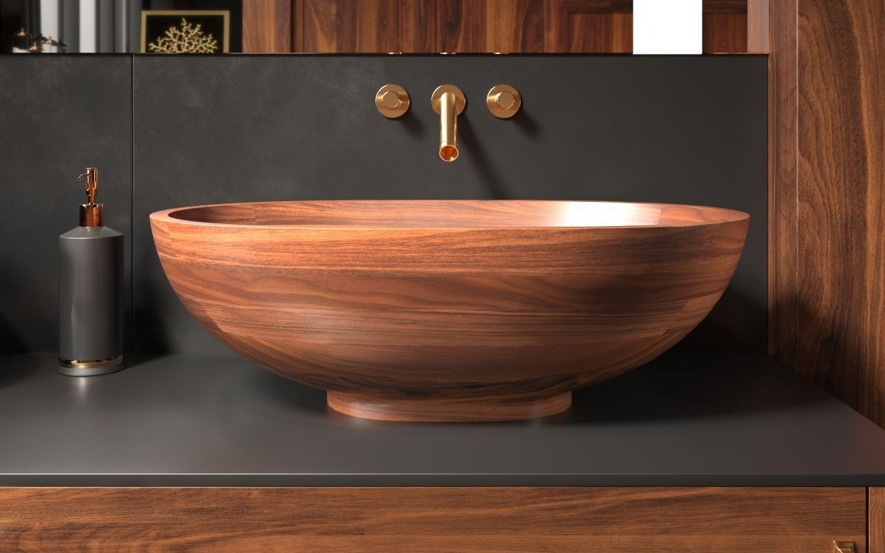 Aquatica Karolina American Walnut Wood Vessel Sink picture № 0