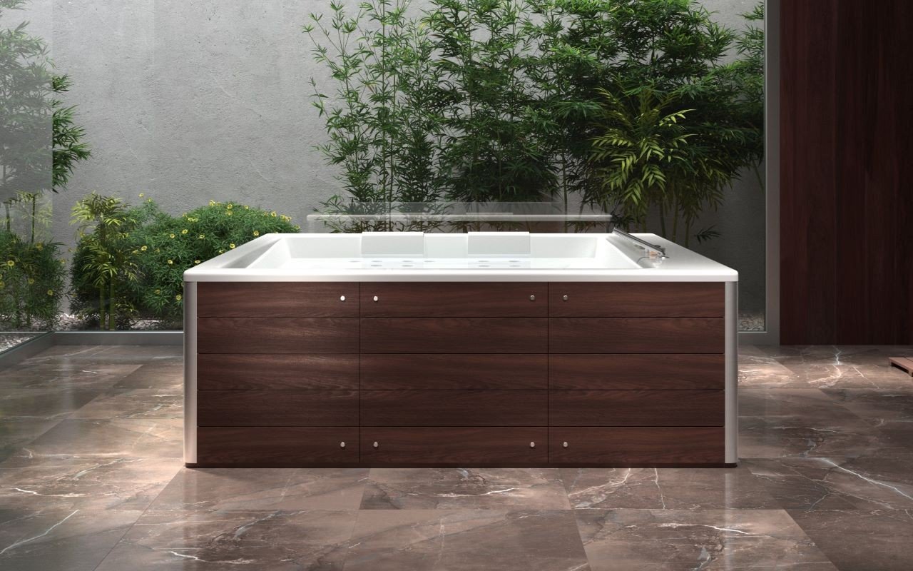 Aquatica Lacus HydroRelax Pro Acrylic Freestanding Bathtub with Thermory Wooden Siding (220/240V / 50/60Hz) picture № 0