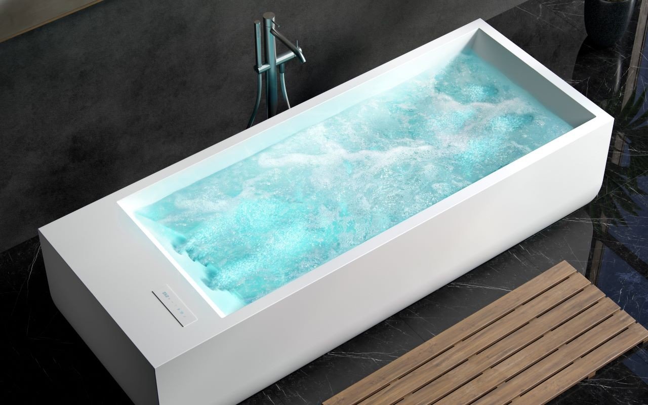 Aquatica Monolith Hydrorelax Pro White Freestanding Solid Surface Bathtub picture № 0