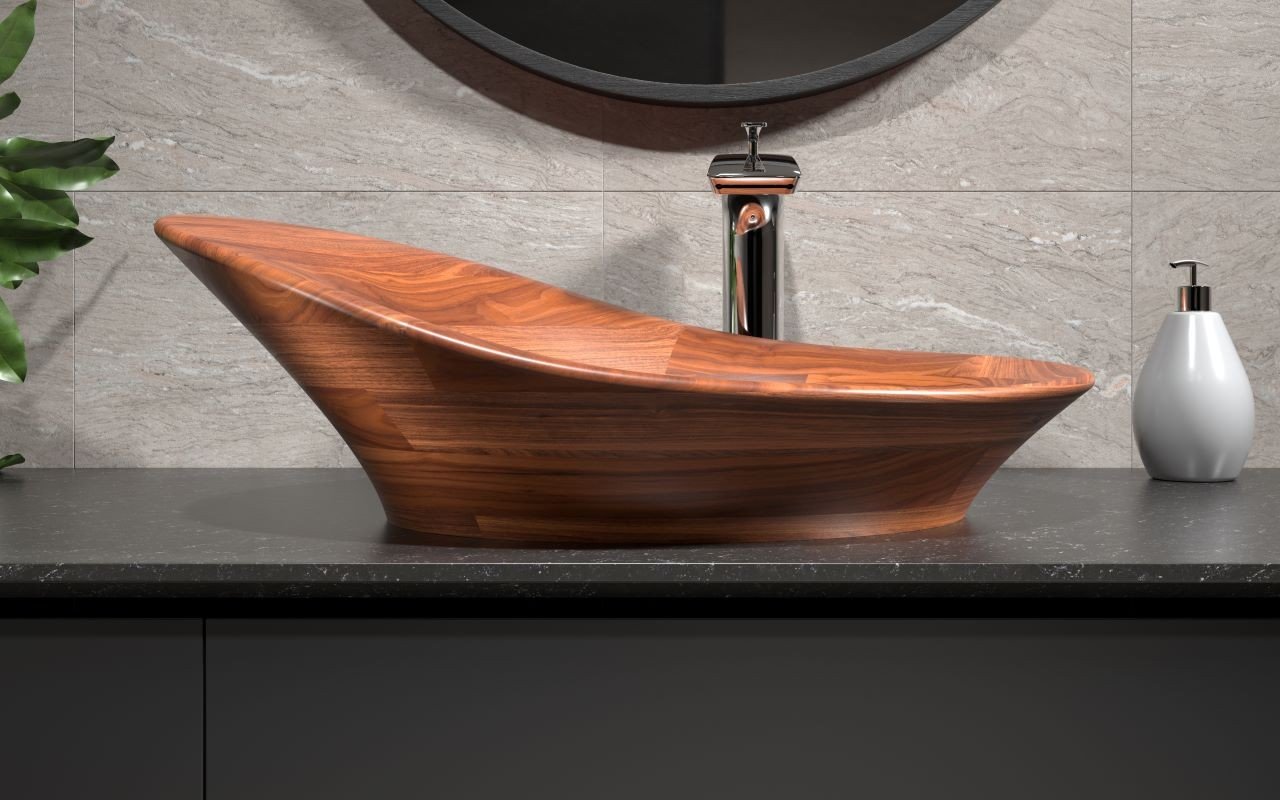 Aquatica Nanomorph American Walnut Wood Vessel Sink picture № 0