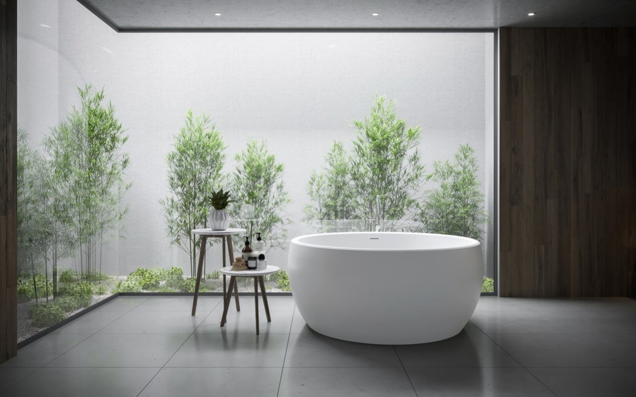 ᐈ 【Aquatica Aura Round Freestanding Solid Surface Bathtub】 Buy Online, Best  Prices