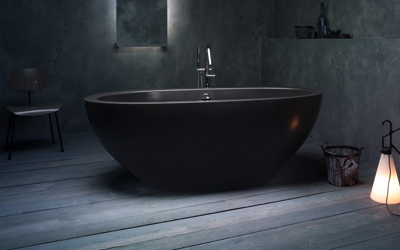 Aquatica Karolina 2 Graphite Black Solid Surface Bathtub picture № 0