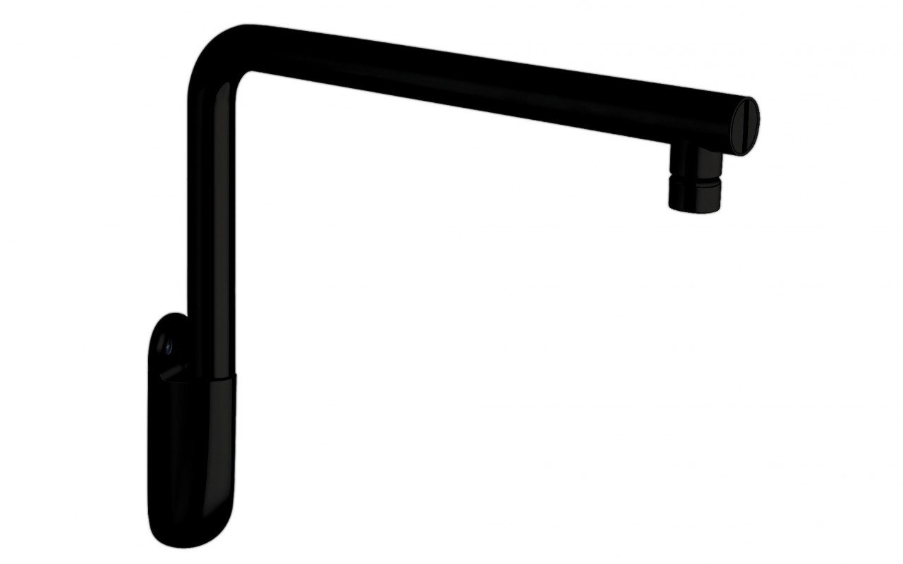 Aquatica Short Wall-Mounted Shower Arm - Black Matte picture № 0