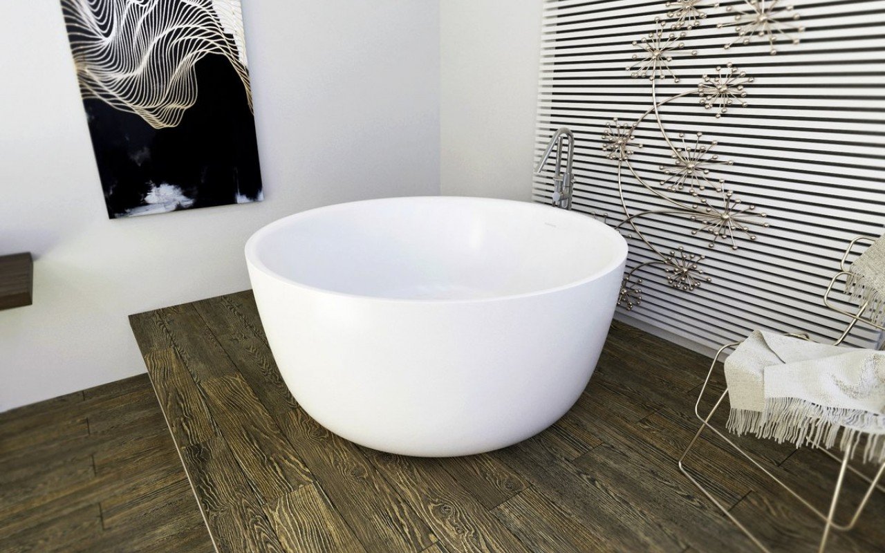 Aquatica Purescape™ 720M Round Freestanding Solid Surface Bathtub picture № 0