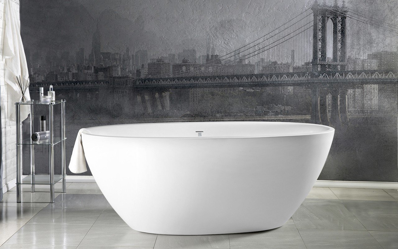 Aquatica Sensuality™ Mini-F-Wht Freestanding Solid Surface Bathtub picture № 0