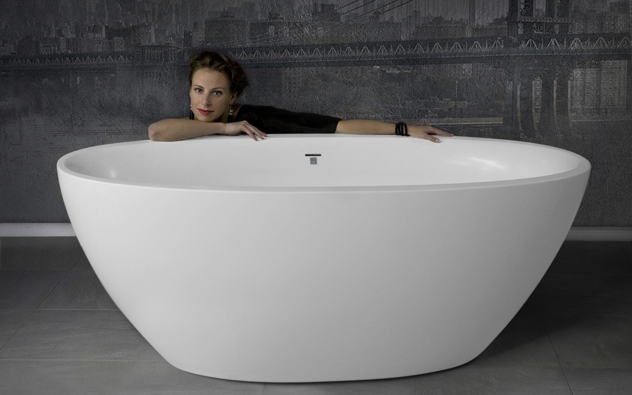 Aquatica Sensuality™ Mini-F-Wht Freestanding Solid Surface Bathtub picture № 0