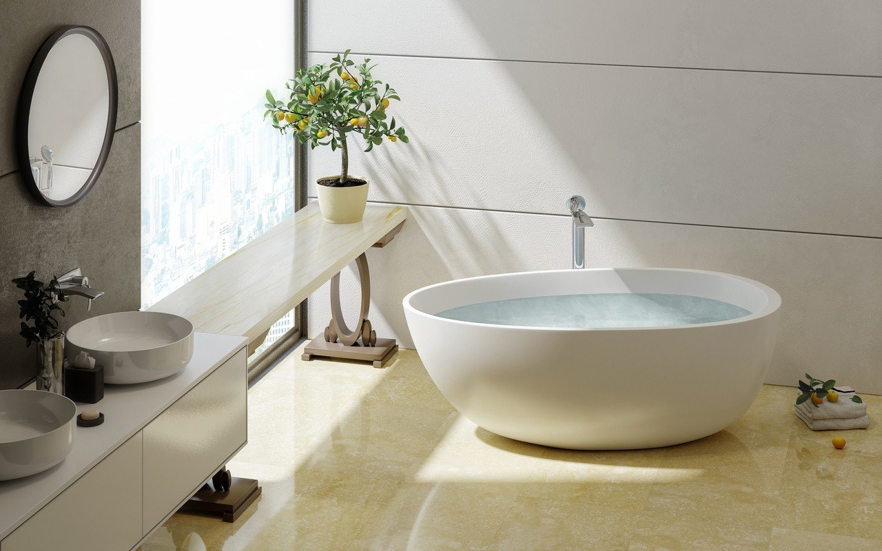 Aquatica Spoon 2 Egg Shaped Freestanding Solid Surface Bathtub picture № 0