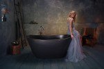 Purescape 748M Black Freestanding Stone Bathtub web