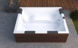 Aquatica Vibe Freestanding DurateX Spa With Thermory Wooden Panels06