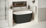 Lullaby Nano Black Wht Small Freestanding Solid Surface Bathtub by Aquatica (5 2) (web)