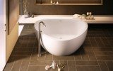 Trinity wht freestanding light weight cast stone bath fine matte by Aquatica 03 (web)