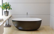 Aquatica Spoon 2 Egg Shaped Black Wht Solid Surface Bathtub (1) (web)