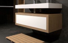 Aquatica Millennium White Solid Surface Oak 1200 Vanity02