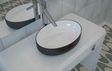 Black And White Vessel Sink picture № 6