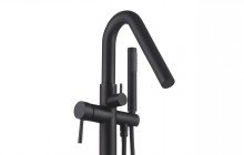 aquatica colonna 120 floor mounted tub filler black DF 02043 2V BK 1 1