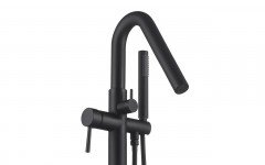 aquatica colonna 120 floor mounted tub filler black DF 02043 2V BK 1 1