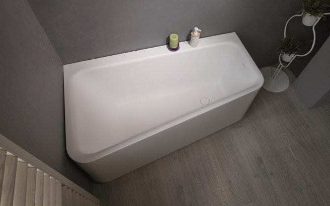Aquatica Jane-Wht™ Solid Surface Corner Bathtub