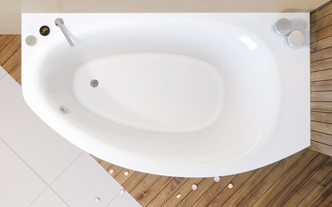 Anette a l wht corner acrylic bathtub