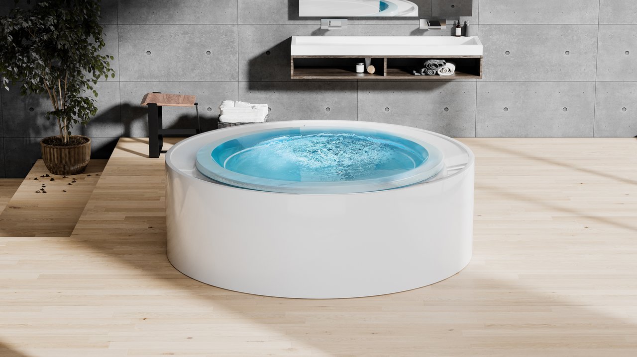 Aquatica Fusion Rondo HydroRelax Jetted Outdoor/Indoor Bathtub (US