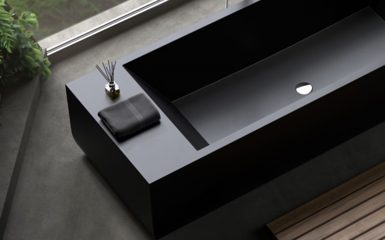 Aquatica Monolith Black Freestanding Solid Surface Bathtub web