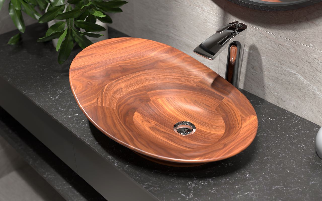 Aquatica Nanomorph American Walnut Wood Vessel Sink02